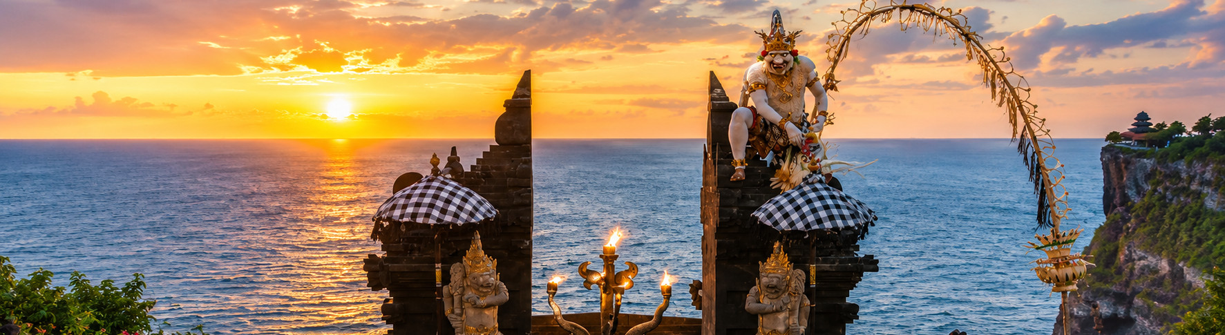 a group of people standing in bali